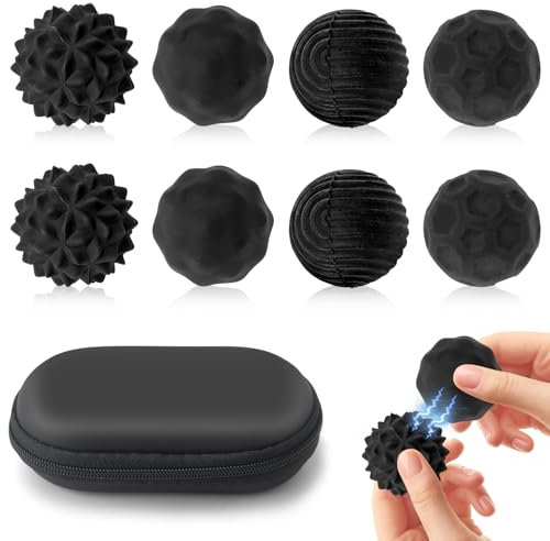 8 Stück Magnetische Fidget Toys, Magnetkugeln Stressball Silikon, Magnetkugeln Stressball Silikon Sensorik Spielzeug für Stress für Angst Stressabbau, Haptische Dekompression