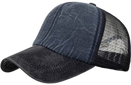 Frauen Männer Sport Hit Farbe Atmungsaktive Strand Baseballmütze Hip Hop Hut Sonnenhut Caps Damen L (Navy, One Size)