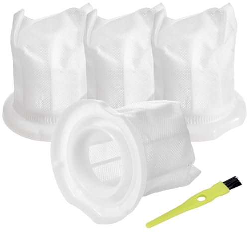 4 Pack vc100 Dirt Filter Accessories Replacement for Vorwerk Kobold VC100 Battery Vacuum Cleaner and fit for VC 100 Handheld Vacuum (4 dirt filters +1 Cleaning Brush)