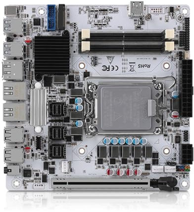 CYMINILMDPC Q670 NAS Motherboard,12/13/14th Gen LGA1700,Max 8*SATA,6*M.2 NVMe,1*PCIE5.0 * 16,2*DDR5 2 * 2.5G LAN,ITX Firewall Mainboard