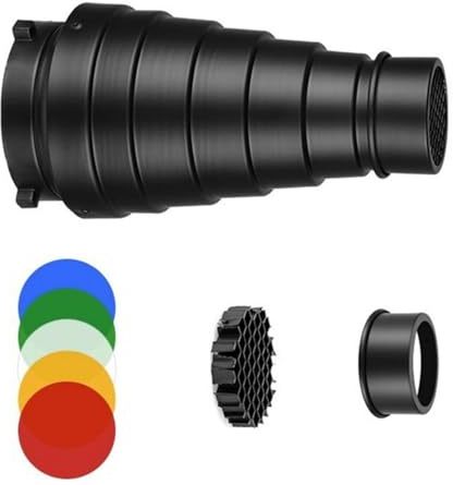 LIUZIKUN Fotografie Lichtformer Aluminium Konisches Set für Studio und Outdoor Einsatz für Montierung