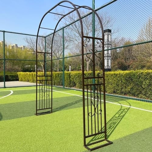 Wetsfgdg Rosenbogen Metall GartenTorbogen, Langlebig Und Geeignet Für Gärten, Balkone Und Hochzeiten, L340xW40xH230cm Bronze B