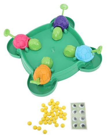 Bonbela Hungry Turtle Board Game Turtle Eat Beans Board Game for Kids with Control Lever and Funny Design ABS Material for Family Night Ages 6 and Up