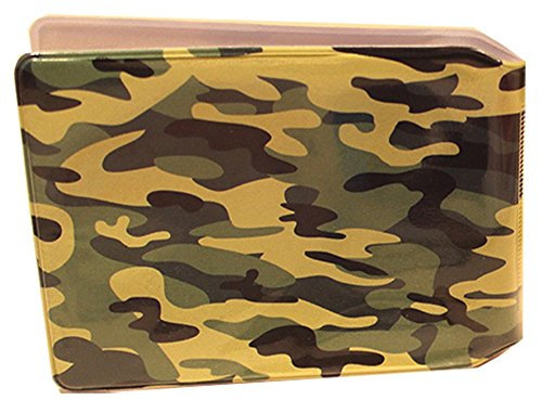 (80+ Designs) Bus Pass Wallet Credit Travel Rail Ticket Card Holder for Oyster Zip Business ID Card - Bifold - Party Bag Gift School Leaver (Camouflage)