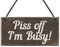 Red Ocean DO NOT DISTURB Polite Notice Hanging Plaque Wall Door Man Cave Do Not Enter Men Sign