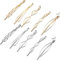 10 Pièces Pinces à Cheveux en Métal Géométrique Barrettes à Cheveux Délicates Minimalistes Accessoires de Cheveux en Métal pour Femmes Accessoires de Chapeaux, 5 Styles (Or, Argent)