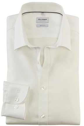 OLYMP Herren Oberhemd Langarm Level.Five.Body.fit,Twill,Body fit,New York Kent,Hellbeige 20,45