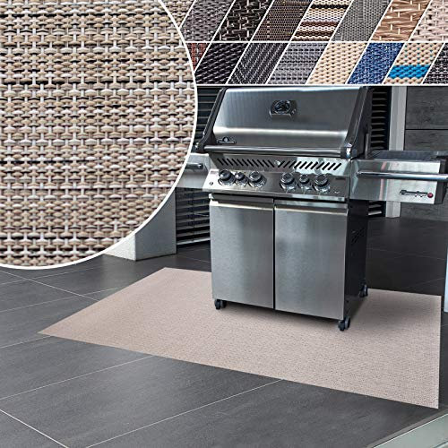 Tappeti Vinile Protettivi - Tappeto per Barbecue con Design Antimacchia, Ignifugo - Tappeto Salvapavimento Multifuzione, Interno, Esterno - 17 tonalità e 3 Misure - 90x180 cm - Matera