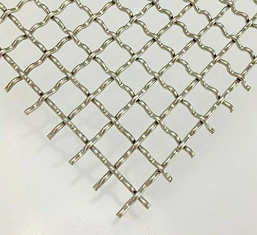 Wellengitter Edelstahl MW 10x10 Gitter V2A 2mm - Zuschnitt nach Maß (1000 mm x 500 mm)