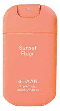 HAAN - Feuchtigkeitsspendendes Handdesinfektionsmittel spray mit Aloe Vera Hydroalkoholisches Handreiniger - Sofortige Feuchtigkeitszufuhr - Sunset Fleur Duft, 30ml