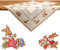 Quinnyshop Stickerei Osterhasen Tischläufer ca. 40 x 90 cm Eckig, Polyester Beige Natur