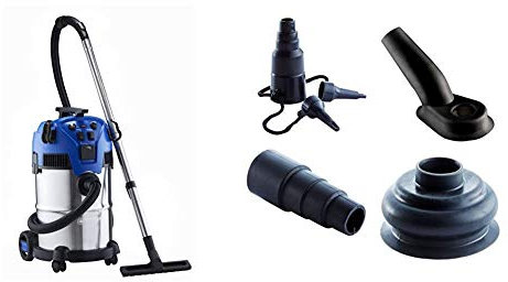 Nilfisk 18451553 Multi II 30 T Inox VSC Nass-/Trockensauger, 1400.W, 230 volts + Haushalts-Set für Nass-/Trockensauger Buddy Multi II