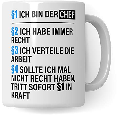 Pagma Druck Chef Tasse lustig, Geschenke für den Chef von Mitarbeiter, Personalchef Becher, Vorgesetzter Boss Büro Kaffeebecher, Leiter witzige Geschenkidee