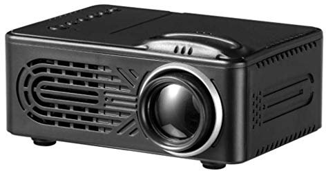 LIUXIUER Mini Projecteurs Multimédia Portables HD LED, Projecteur De Logement Projecteur 1080P Prise en Charge De La Carte Mémoire Externe Télécommande De Disque Dur Mobile,Noir