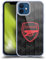 Head Case Designs Officially Licensed Arsenal FC Black Crest and Gunners Logo Soft Gel Case Compatible With Apple iPhone 12 / iPhone 12 Pro