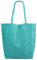 SH Leder ® Damen Echt Wildleder Shopper mit Innentasche in vielen Farben Schultertasche Henkeltasche 37x29cm Katrin G261 (Türkis)