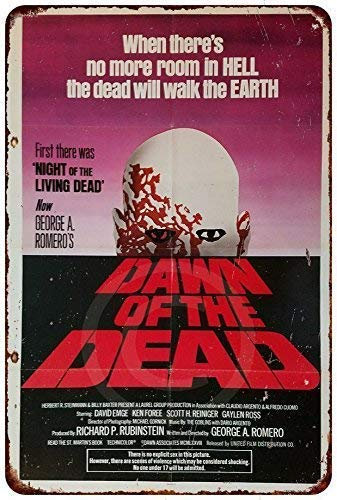 Kexle Blechschild Dawn of the Dead Filmposter Reproduktion Metallschild 8x12