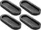 Poppstar 4er-Set Kabeltüllen oval (91 x 37 x 11 mm) Kabelschutz-Durchführungs-Tüllen aus Gummi zum Kabel Durchführen, Farbe schwarz