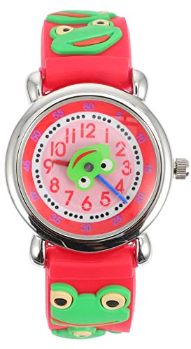 Hemobllo 1Stk Kinderuhr Armbanduhr kinder watch kiddy watch Uhr für kinder Cartoon-Uhr Mädchen sehen Kinder schauen Mädchen an Outdoor-Uhr Junge Anschauen Quarzuhren 3D Kieselgel rot