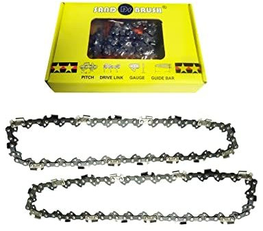 SAND DR BRUSH Catena per Motosega 8 Pollici Motosega,Catena di Ricambio da 8 pollici 2 pezzi Accessori per Motosega,3/8, 0.05(1.3mm),33DL,Catene Lunghezza 30cm,Piastra Guida Lunghezza taglio 20cm