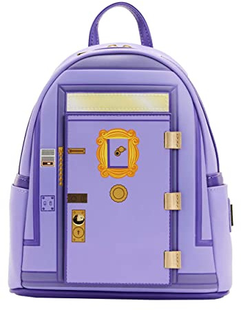Loungefly Amici serie TV porta anteriore Chibi Art donna borsa a tracolla doppia cinghia, Multi, Taglia unica