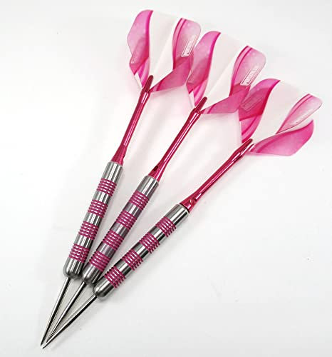 Damen Pink Passion 27 g geringt/glatt - Steeldarts, 80 % Wolfram + Upgrade-Kit