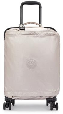 Kipling SPONTANEOUS S Rollgepäck in kleiner Kabinengröße, Handgepäck, Metallic Glow (Silber)