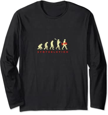 Synthesizer Evolution Analog Synth Retro Studio Gear T-Shirt Langarmshirt