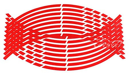 Motorrad Tank Pad 16Pcs 17 18 Streifen Motorrad Rad Reifen Aufkleber Auto Reflektierendes Felgenband Motorrad Fahrrad Auto Aufkleber (Color : 5)