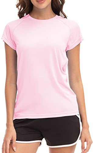 MEETWEE Femme Surf Shirt Rash Guard UV Shirts Natation Tankini UPF 50+ Manches Courtes Maillot de Bain