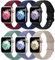 AMSKY 6 Piezas Correas de Silicona Compatible con Correa Apple Watch 40mm 44mm 46mm 45mm 41mm 42mm 38mm 49mm para Mujer Hombre, Sport Correa Compatible con iWatch Se Ultra Series 10 9 8 7 6 5 4 3 2 1