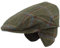 Breiter Schiebermütze Ohrenklappen Flatcap Newsboy Cap Schirmmütze 100% Wolle Oliv 65