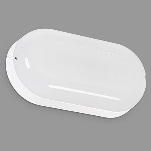 Telefunken - Led Wandleuchte Innen, Led Deckenlampe, Werkstatt, Keller, Garage, Neutralweißes Licht, 15 W, 1550 Lm, 20 cm, Weiß