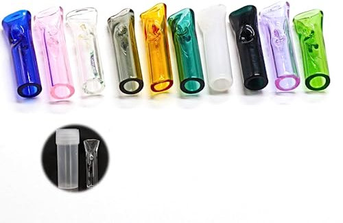 Vokowin 5 stücke Glas Filter Tipps Wiederverwendbare Glas Filter Tipps (Farbe zufällig) (K258-5)