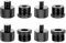 8 Stück Mikrofonständer Adapter, Mic Stand Adapter 5/8 Buchse auf 1/4 Stecker, 5/8 Buchse auf 3/8 Stecker, 3/8 Buchse auf 5/8 Stecker, 1/4 Buchse auf 5/8 Stecker, Adapter für Mic und Stativ (Schwarz)