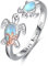 Schildkröte Ringe 925 Sterling Silber Schildkröte Offen Verstellbar Ringe Schildkröte Schmuck Geschenk für Damen