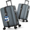 EXPLOORE Handgepäck Koffer 55x40x20cm Trolley, Leichter Robuster Hartschalenkoffer aus Premium ABS-Material mit TSA-Schloss, Reisekoffer mit Rollen, ideal als Koffer handgepäck, Grau