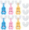 DKDDSSS 6 Pcs U Shaped Toothbrush,Kids Toothbrushes Toddler Toothbrush,Silicone U-Shaped Manual Toothbrushes,Silicone Manual Toothbrush,360°All-Round Cleaning Silicone Teeth Brush for Kids 2-6Years