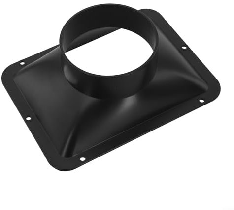 Connettore per condotto di ventilazione flangia, adattatore lungo per tubo del ventilatore, flangia da parete, connettore per cappa da cucina, piastra di collegamento in plastica per raffreddamento