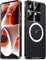 XMTON Coque pour Motorola Edge 50 Pro pour Magsafe, Coque de Cadre en métal, Protection de l'appareil Photo, Coque de téléphone Ultra - Mince Antichoc, Anti-Traces de Doigts et Anti-Rayures, Noir