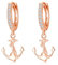 MEDWISE Anker Creolen Ohrringe Roségold S925 Sterling Silber für Mädchen und Damen - Hypoallergener Schmuck Unisex Geschenk