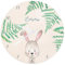 wunderwunsch® - Personalisierte Wanduhr Kinder aus Holz mit Spezial-Druck - Lautloses Uhrwerk mit Aufhängung - Babyzimmer Deko Kinderzimmer (Hase)