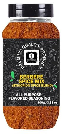 EDZZEL Mix di spezie berere indiane naturali (miscela di spezie etiopiche), scatola da 100 grammi