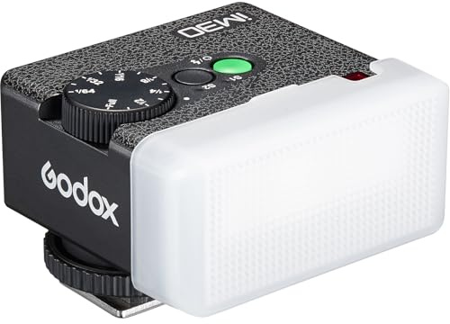 Godox iM30 Mini Flash with Diffuser for Canon, Nikon, Sony, Fuji, Olympus Single-Contact Hotshoe Cameras, Speedlite GN15, 7-Level Power Adjustment, 230 Flashes, S1/S2 Optical Slave Modes