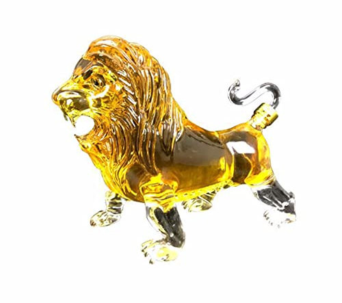 KUOYTT Liquor Animal Whiskey Decanter, Lion Wine Decanter, Glass Transparent Liquor Dispenser for Tequila, Scotch, Rum, Bourbon, Vodka Wine Rum Carafe