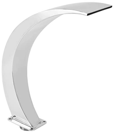 Fuente de Cascada para Piscina G1 Rosca Interna Acero Inoxidable 304 Diseño Curvo Redondeado Fuente de Piscina Al Aire Libre para Patio de Juegos