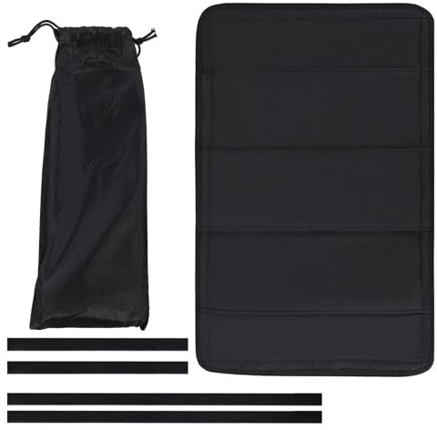 TKSE Wohnwagen Fenster Sonnenschutz,64 X 41 cm Faltbarer Wohnmobil Fensterrollo, Schwarzer Türfenster Sichtschutz Faltbare Verdunkelungs Fensterabdeckung