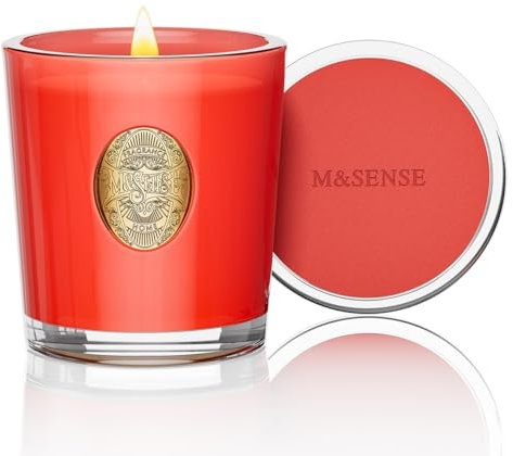 M&SENSE Duftkerzen im Glas Wassermelone,290g Candle Duftkerze Natürliche Soja-Kerze,Bunte Kerzengeschenke für Frauen & Männer,Aromatherapie Kerze zur Entspannung,10.2 oz 55 Stunden Brenndauer