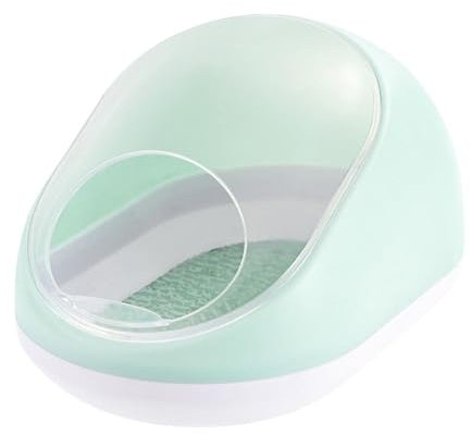 KESOTO Bac à Sable pour Rongeurs, Salle Bain Hamster, Bac de Bain et Cachette pour Animaux de Compagnie, Boîte de Bain pour Chinchilla, Récipient de Sable pour Hamster, Vert et Blanc