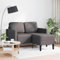 LAPOOH 2-Sitzer-Sofa mit Chaiselongue L-Form Grau 125 cm Kunstleder, Loungesofa, Sofas & Couches, Relaxsofa, Couch für Wohnzimmer, 4107085